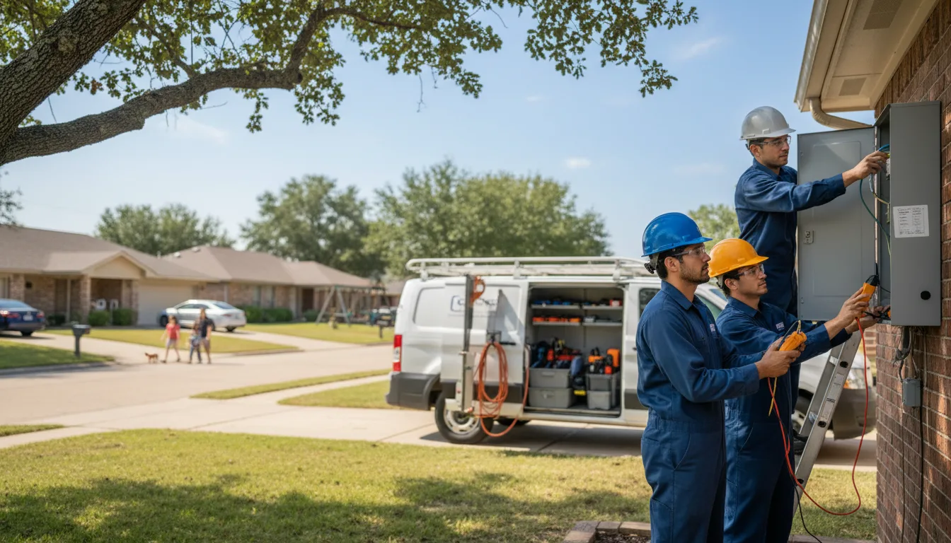Certified electrician providing emergency electrical services in Santa Maria, TX
